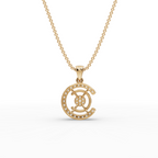 Contemporary Circle Lab-Grown Diamond Pendant