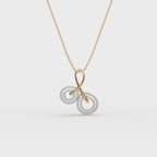 Infinity Loop Lab-Grown Diamond Gold Pendant
