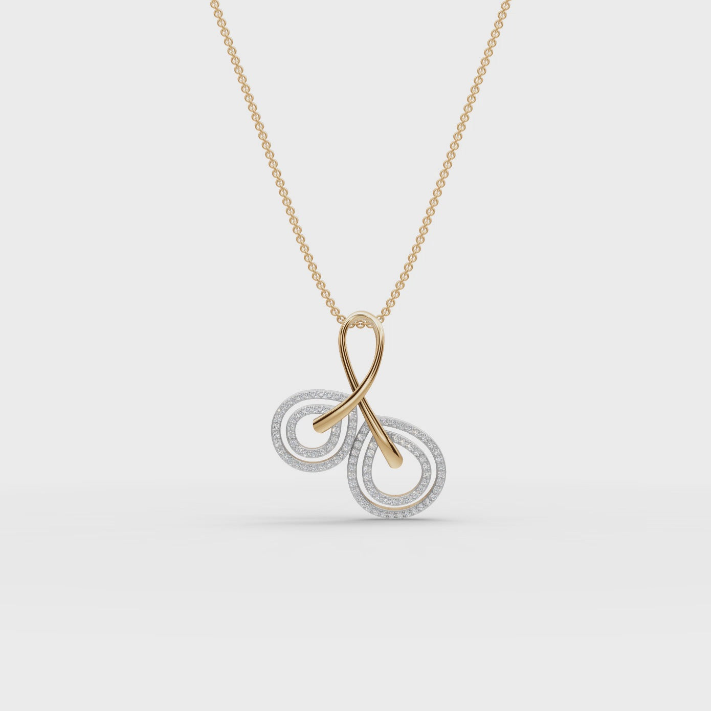 Infinity Loop Lab-Grown Diamond Gold Pendant