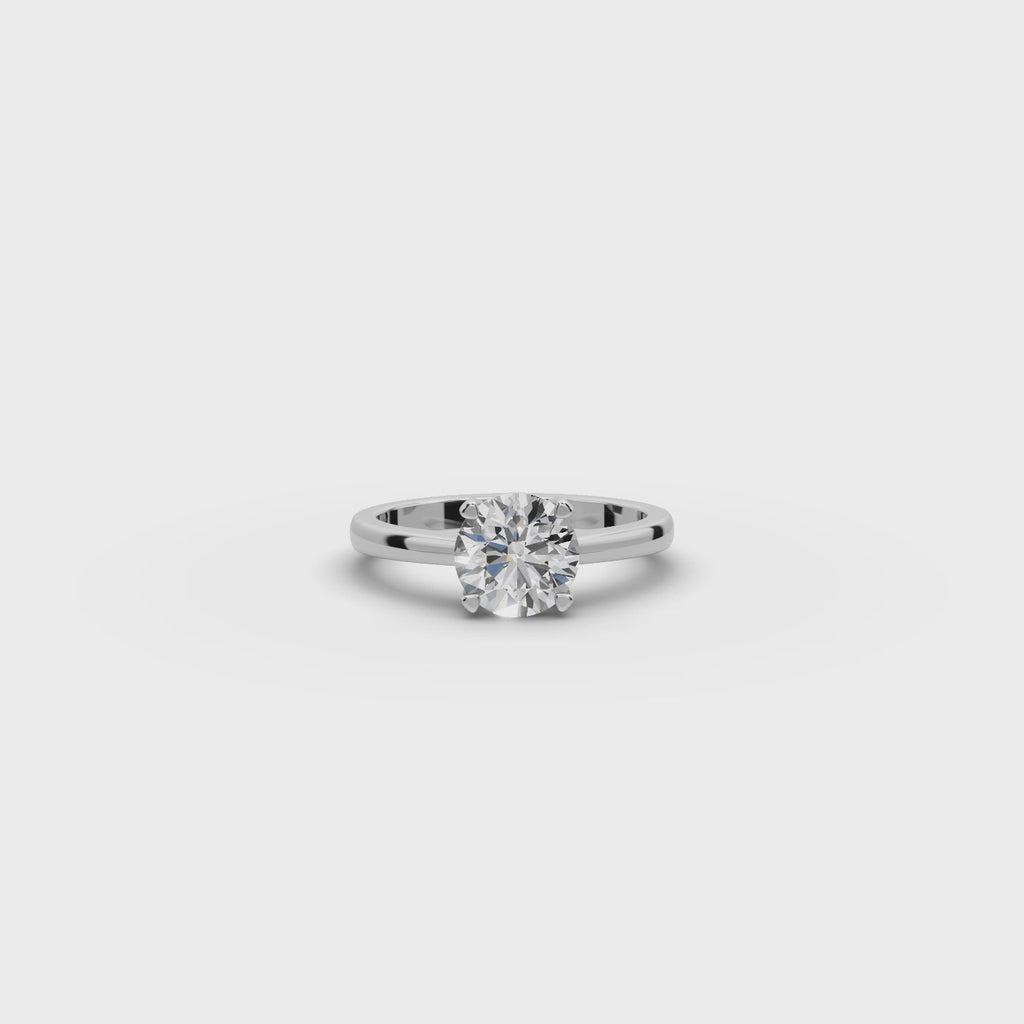 1.50 ct Sleek Lab-Grown Diamond Solitaire Ring