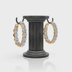 5.00 ct Gift-Ready Diamond Oval Shape Hoop Earring