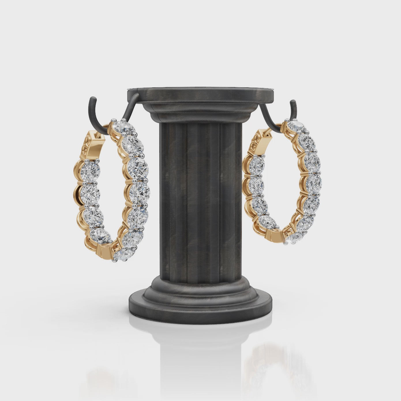 5.00 ct Gift-Ready Diamond Oval Shape Hoop Earring