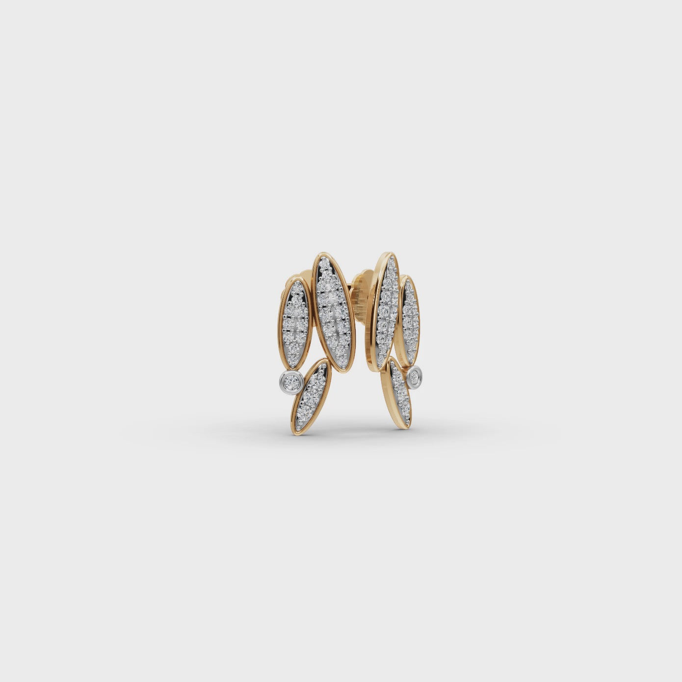 Leaf Cluster Lab-Grown Diamond Earrings