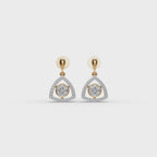Triangle Halo Lab-Grown Diamond Earrings