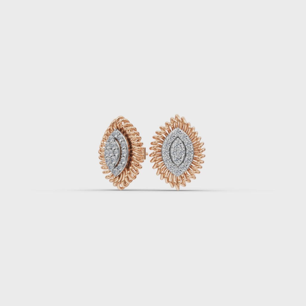 Marquise Sunburst Lab-Grown Diamond Earrings