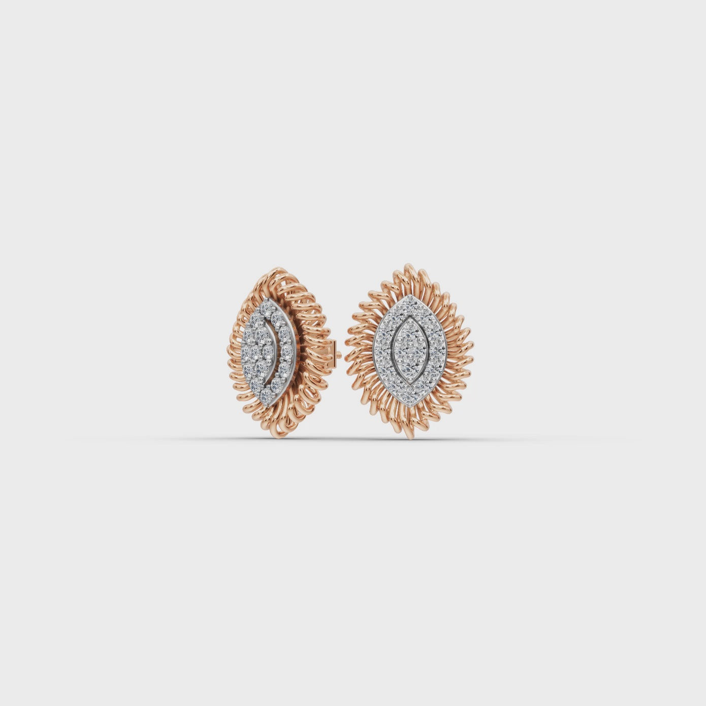 Marquise Sunburst Lab-Grown Diamond Earrings