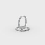 2.00ct Bold Lab Diamond Round Hoop EarHoops Earring