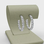 4.00 ct Red Carpet Lab Diamond Hoop EarHoops Earring