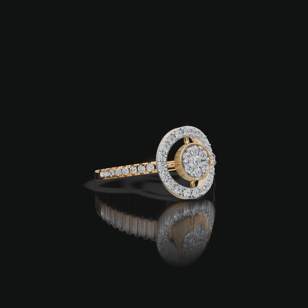 Round Halo Lab-Grown Diamond Ring