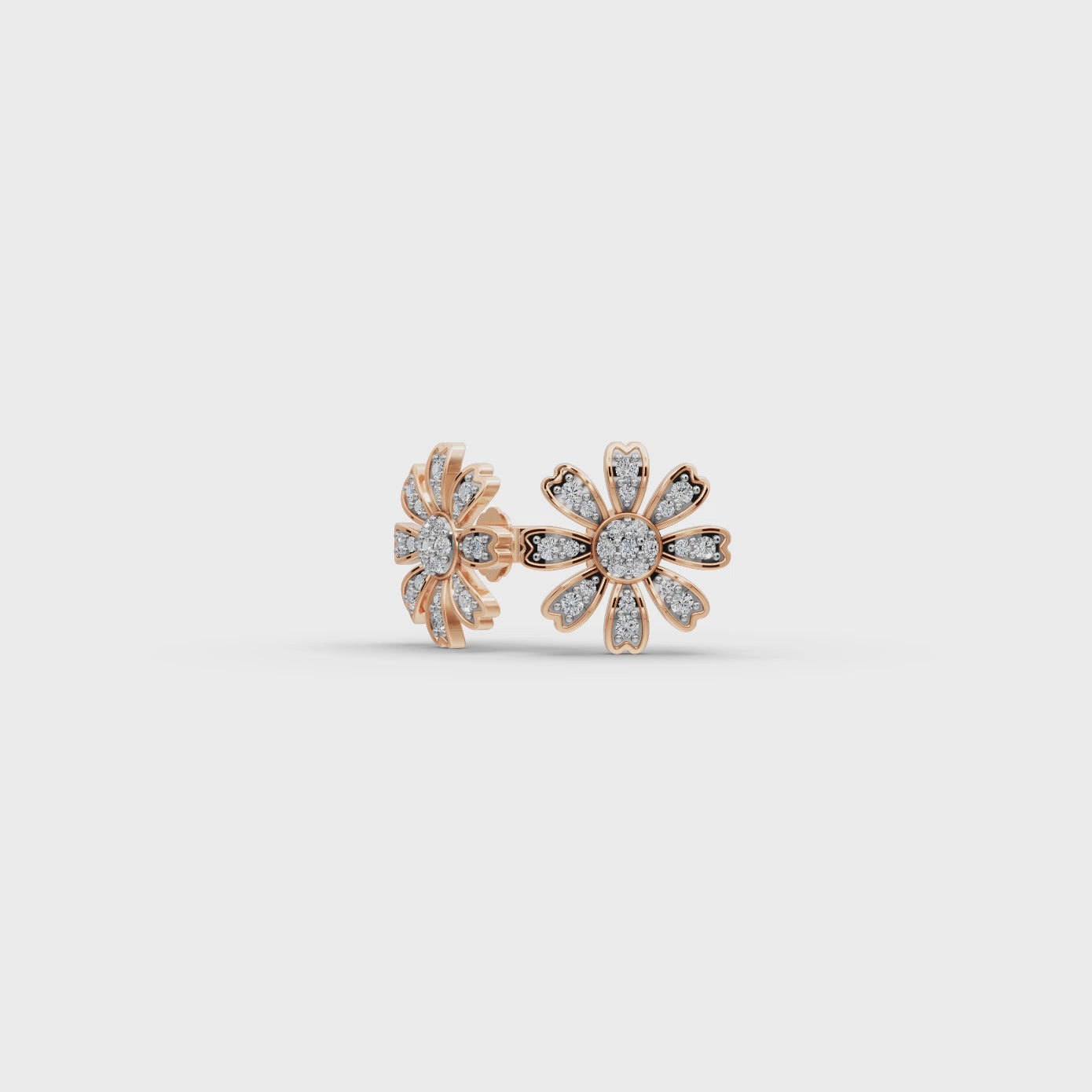 Floral Burst Lab-Grown Diamond Earrings
