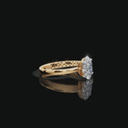 1.50 tcw Oval Cut Gold Lab-Grown Diamond Ring