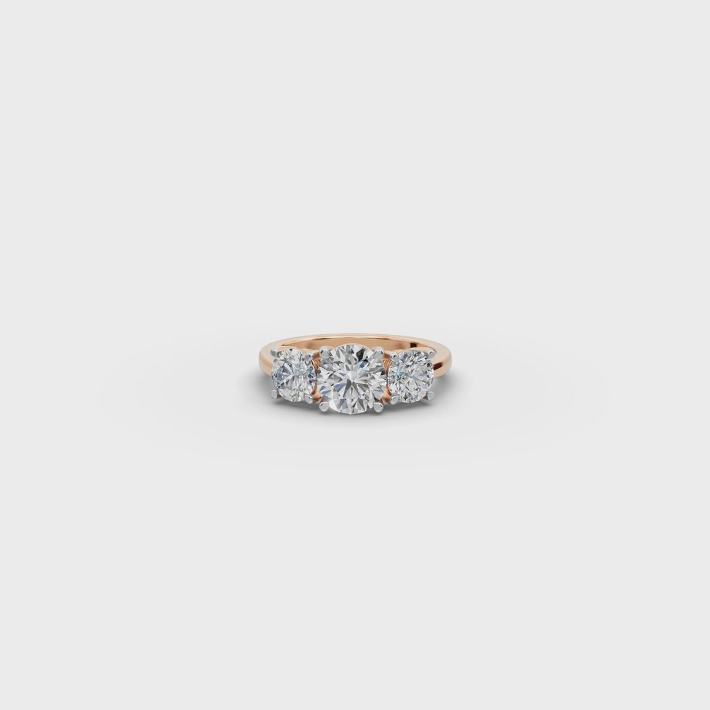 2.50 ct Luxury 3-Stone Lab-Grown Diamond Ring