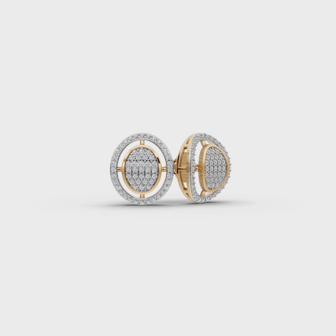 Oval Cluster Lab-Grown Diamond Earrings