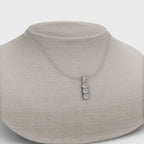 1.50 ct Minimalist 3 Lab Grown Diamond Drop Pendant