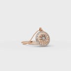 Lotus Floral Lab-Grown Diamond Gold Pendant