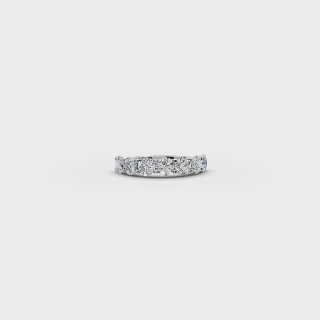 2.50 ct Modern Seven-Stone Lab Diamond Ring