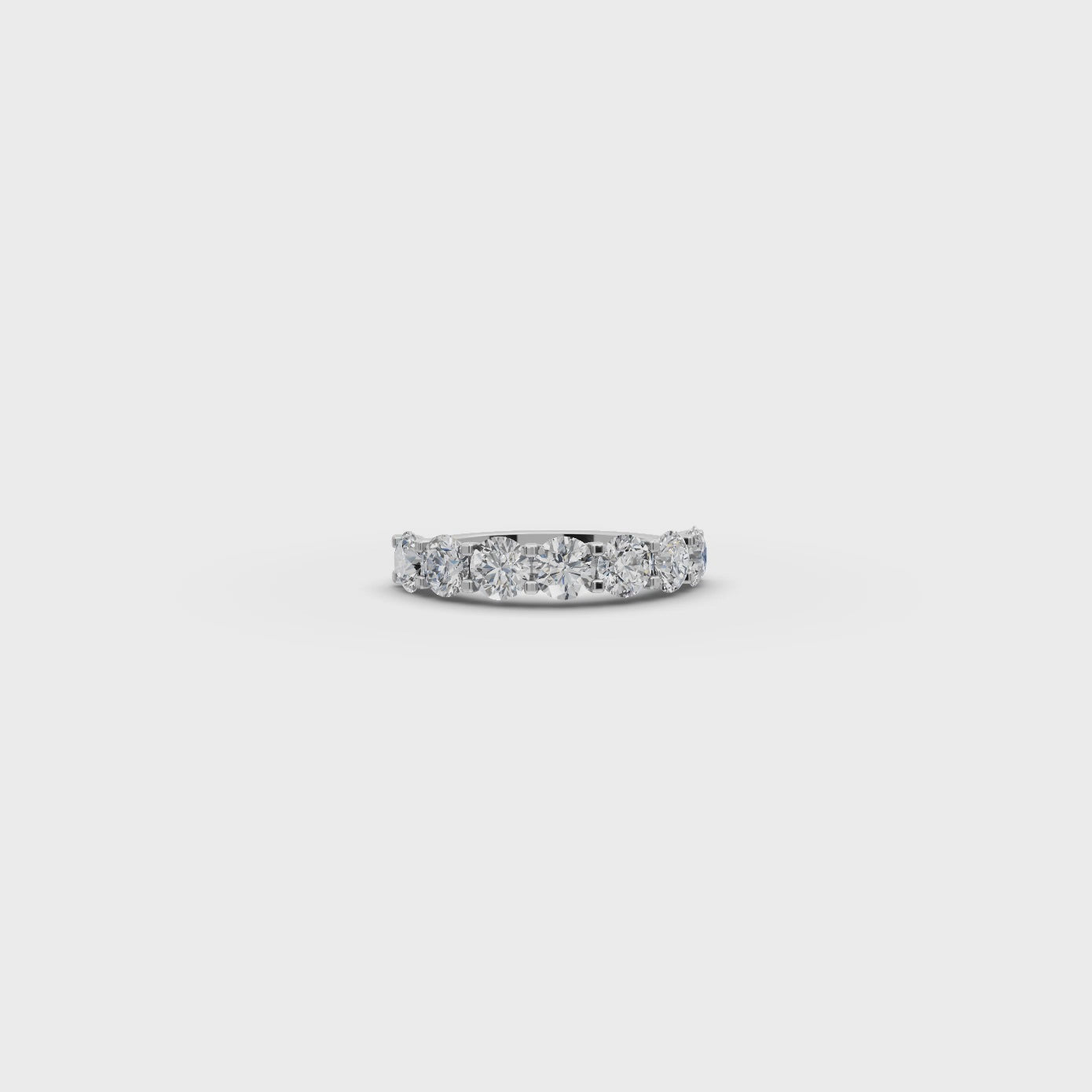2.50 ct Modern Seven-Stone Lab Diamond Ring