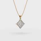Diamond Shape Lab-Grown Gold Pendant