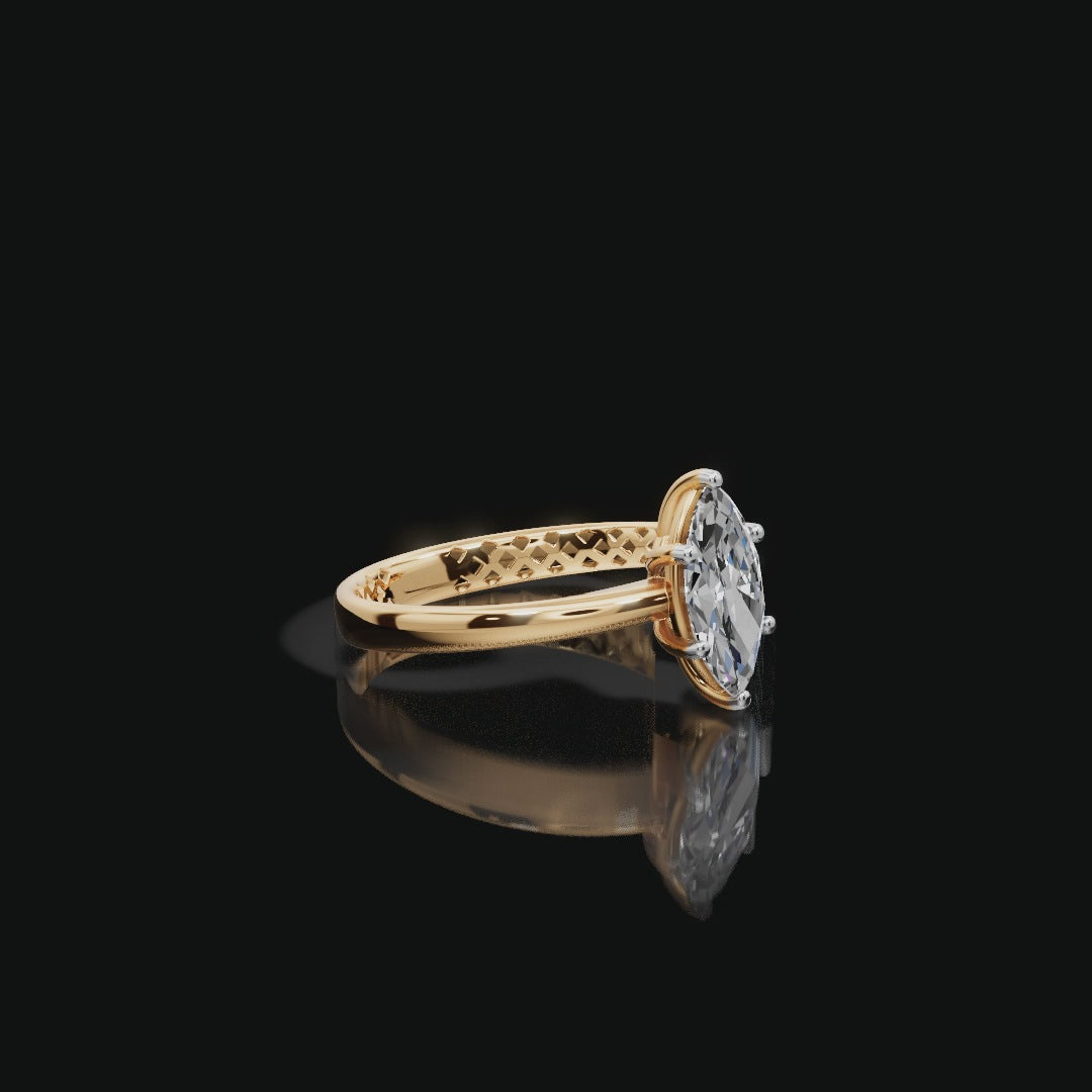 1 tcw Marquise Solitaire Lab-Grown Diamond Ring