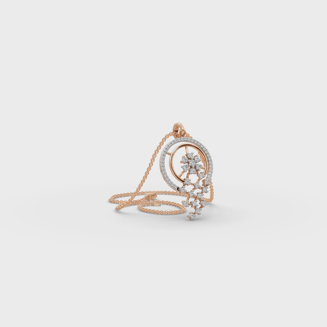 Floral Constellation Lab-Grown Diamond Pendant