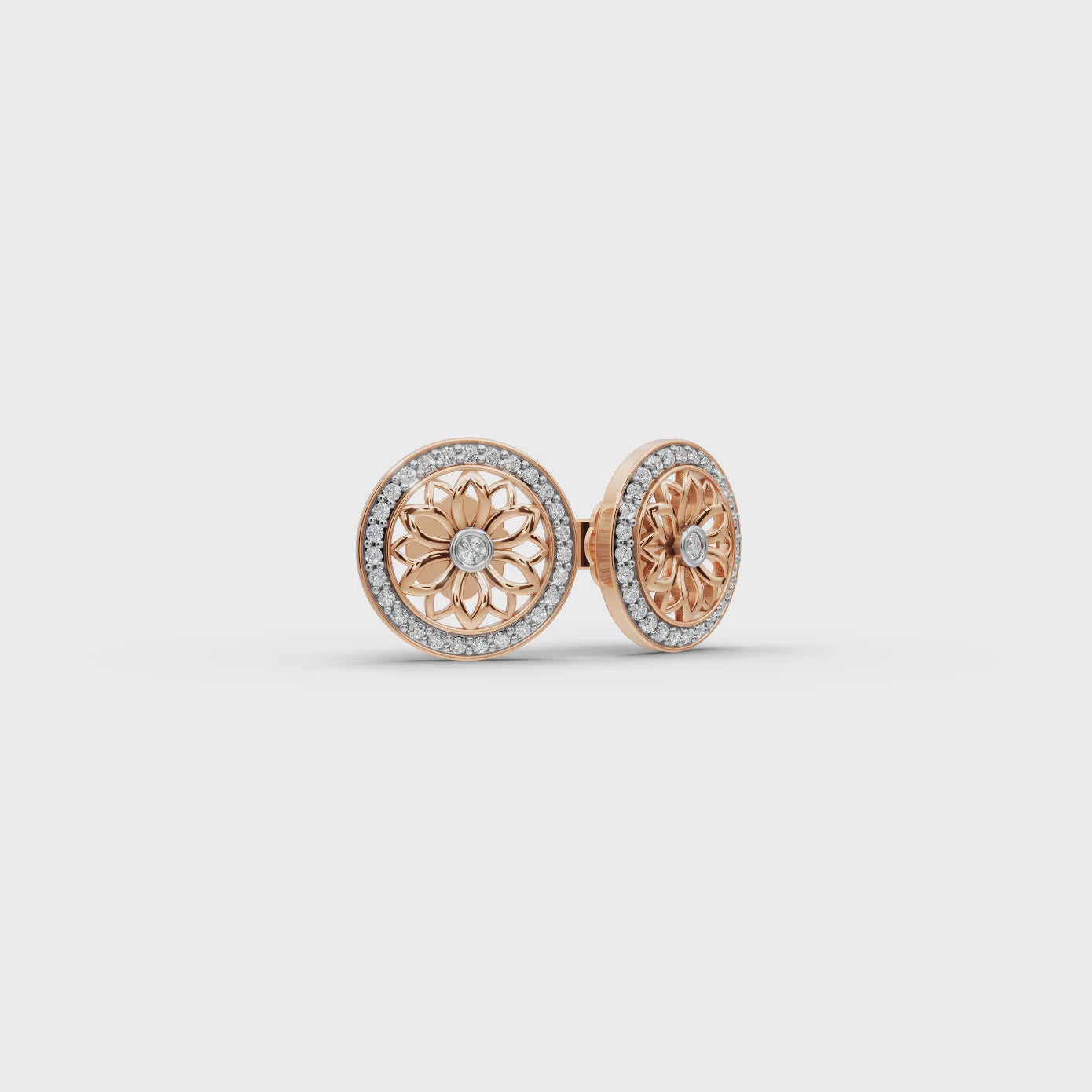 Lotus Bloom Lab-Grown Diamond Earrings