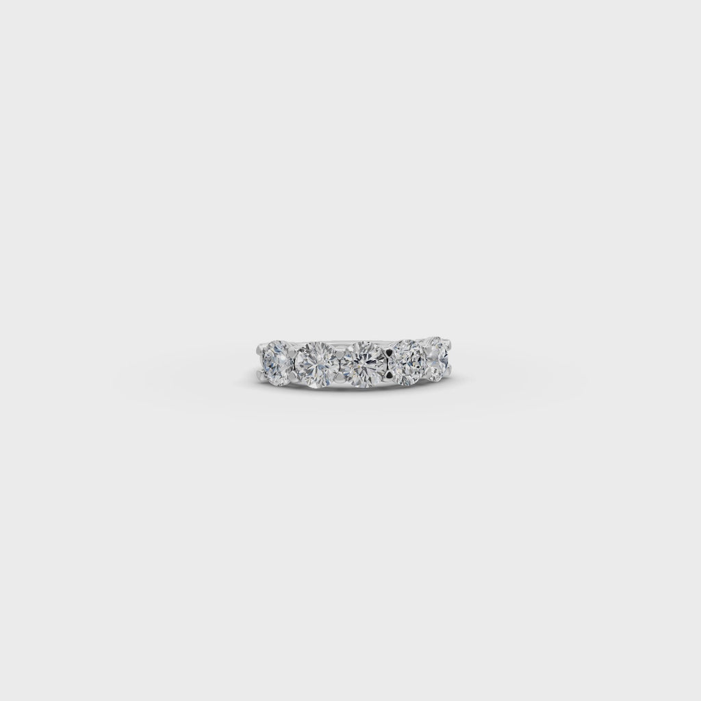 2.50 ct Modern Five-Stone Lab Diamond Ring
