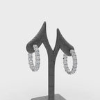 2.00 ct Luxury Diamond-Studded Oval Shape Hoops Earring