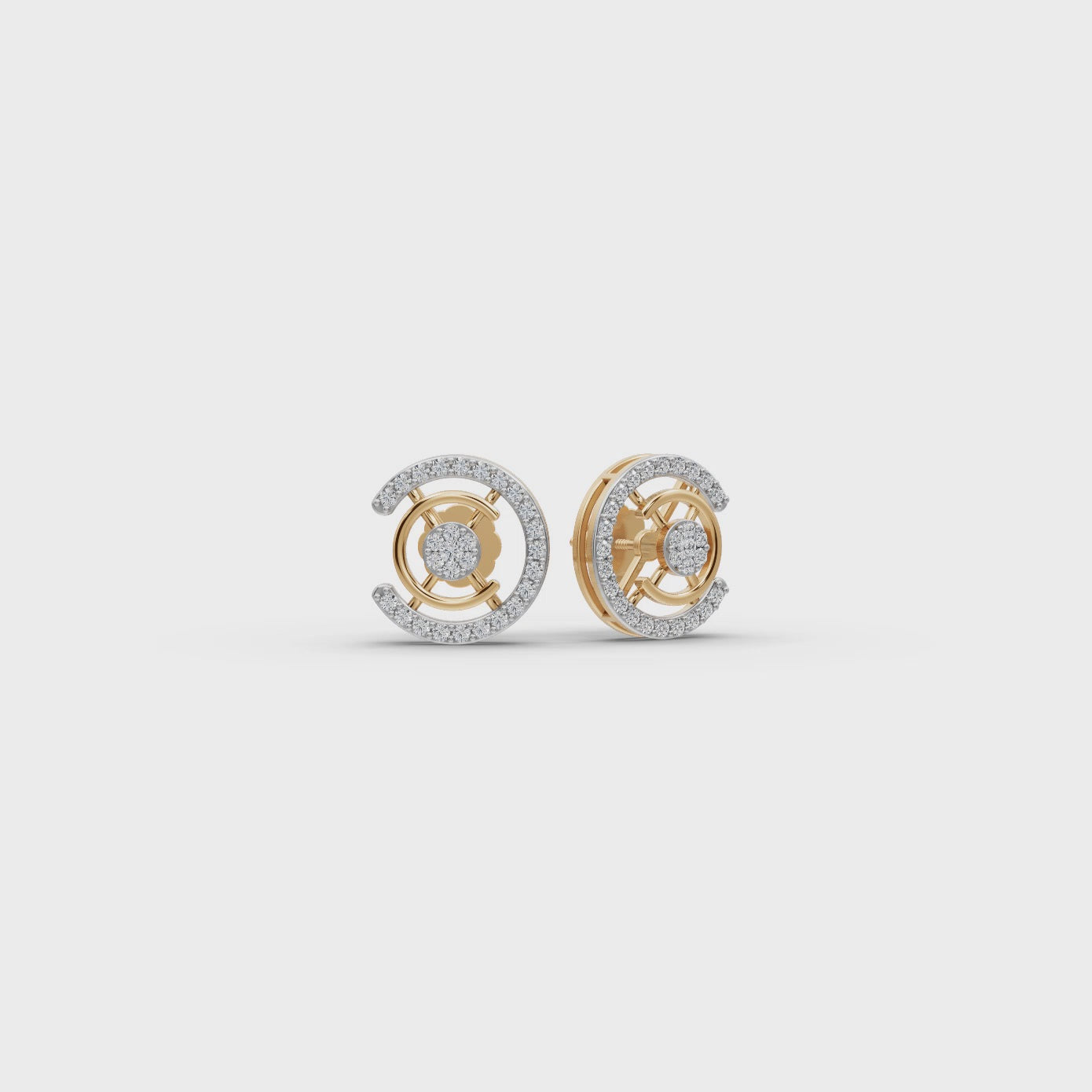 C Curve Lab-Grown Diamond Earrings