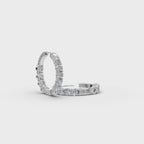 5.00 ct Minimalist Lab Diamond Round Hoop EarHoops Earring