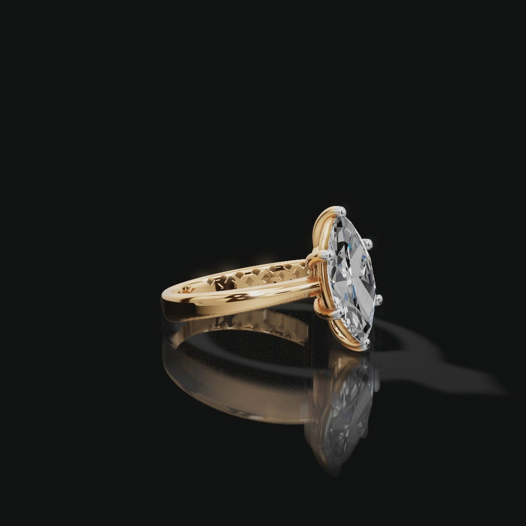 2 tcw Marquise shape Lab-Grown Diamond Ring