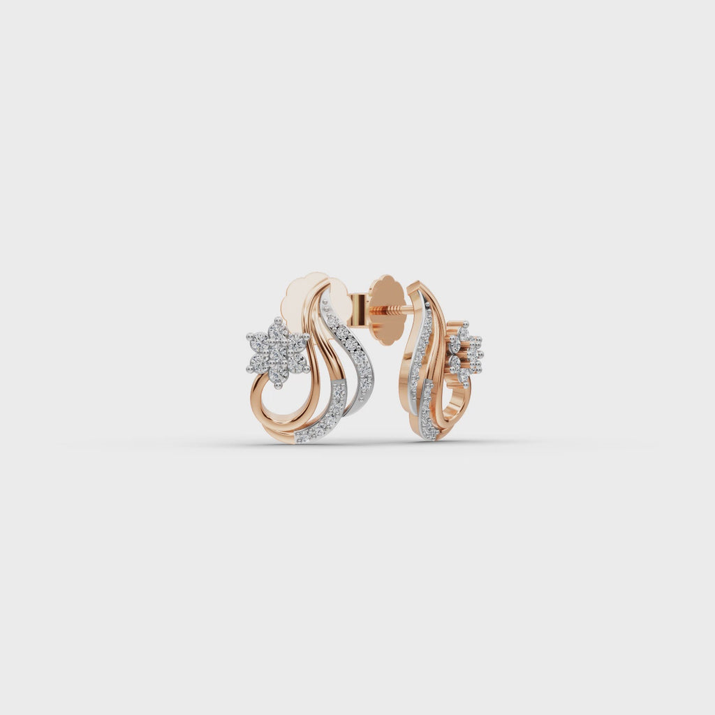 Twist Bloom Lab-Grown Diamond Earrings