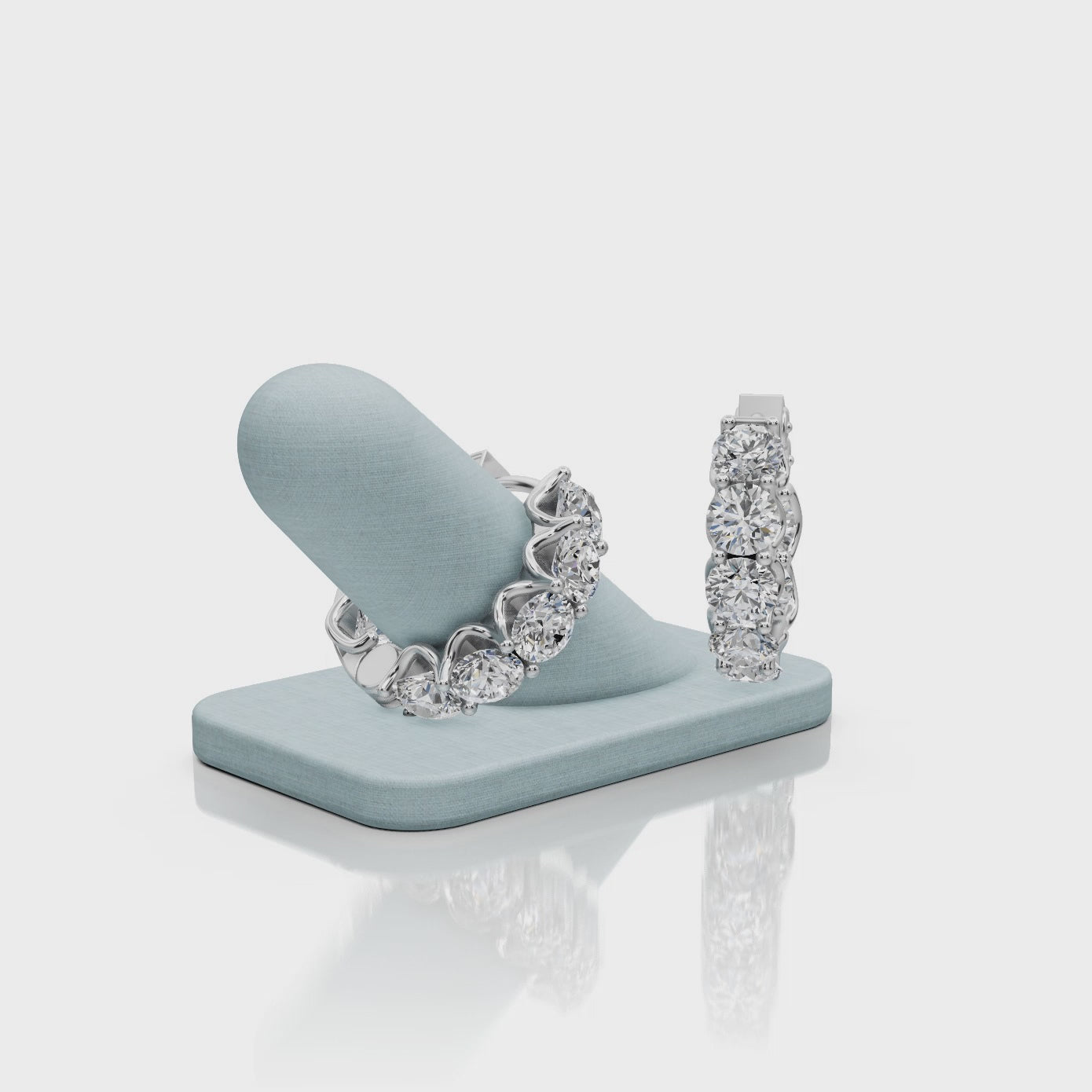 5.00 ct Gift-Ready Lab Diamond Hoop EarHoops Earring