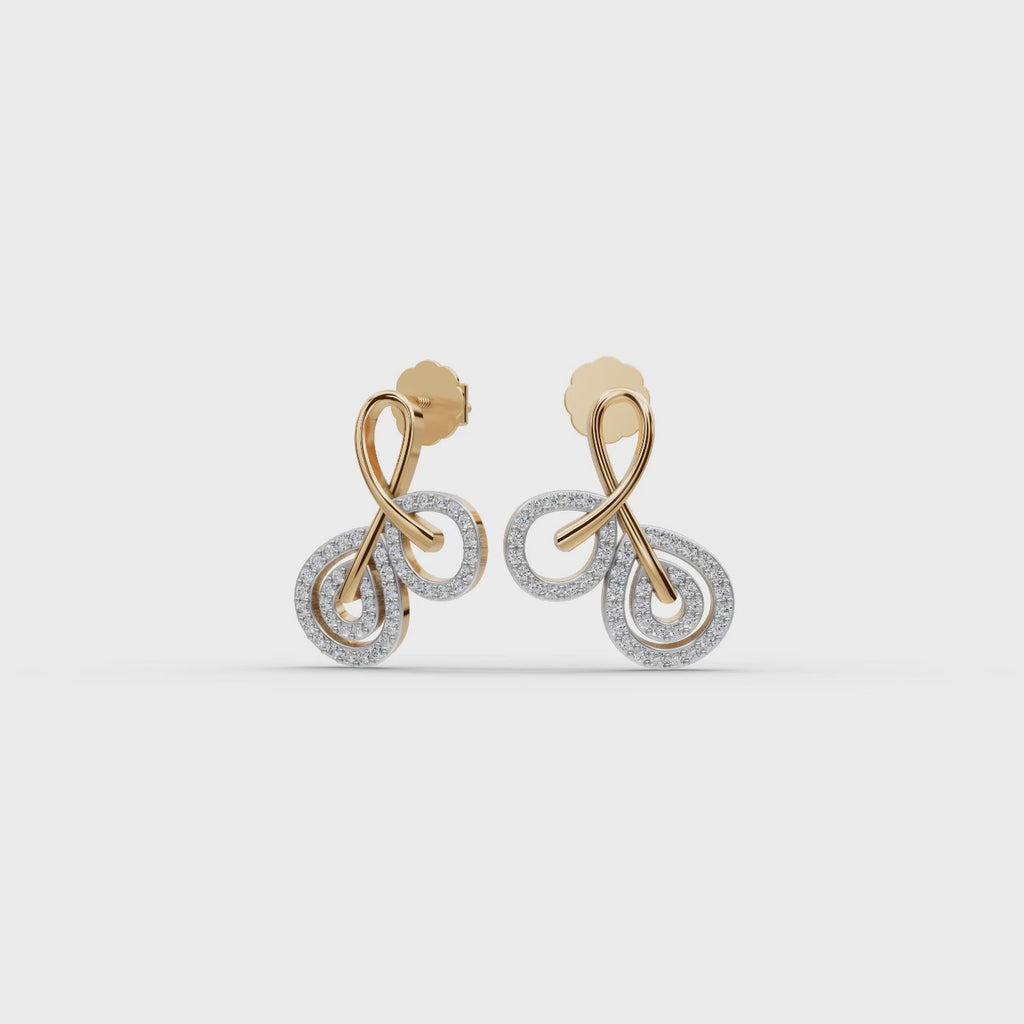 Infinity Swirl Lab-Grown Diamond Earrings