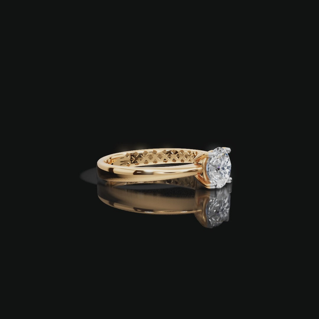 1 tcw. Round Classic Lab-Grown Diamond Ring