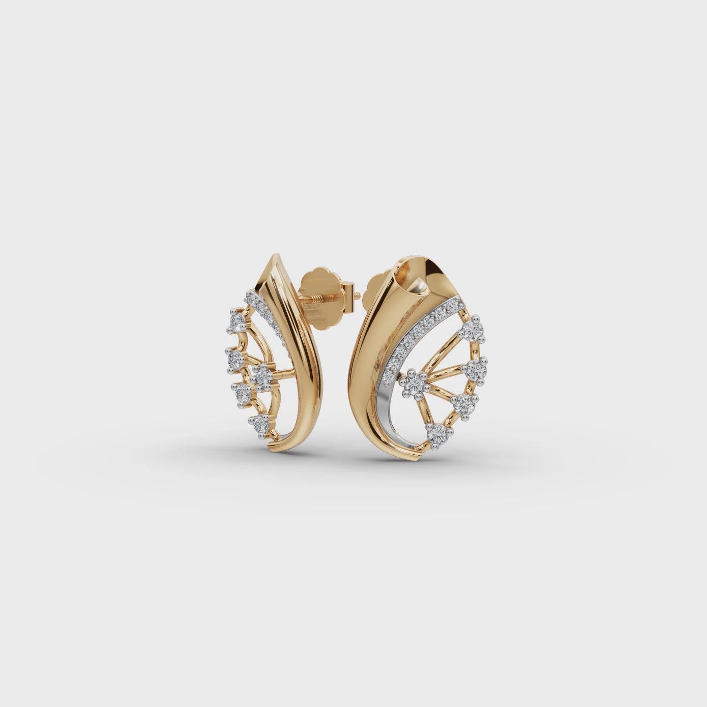 Teardrop Halo Lab-Grown Diamond Earrings