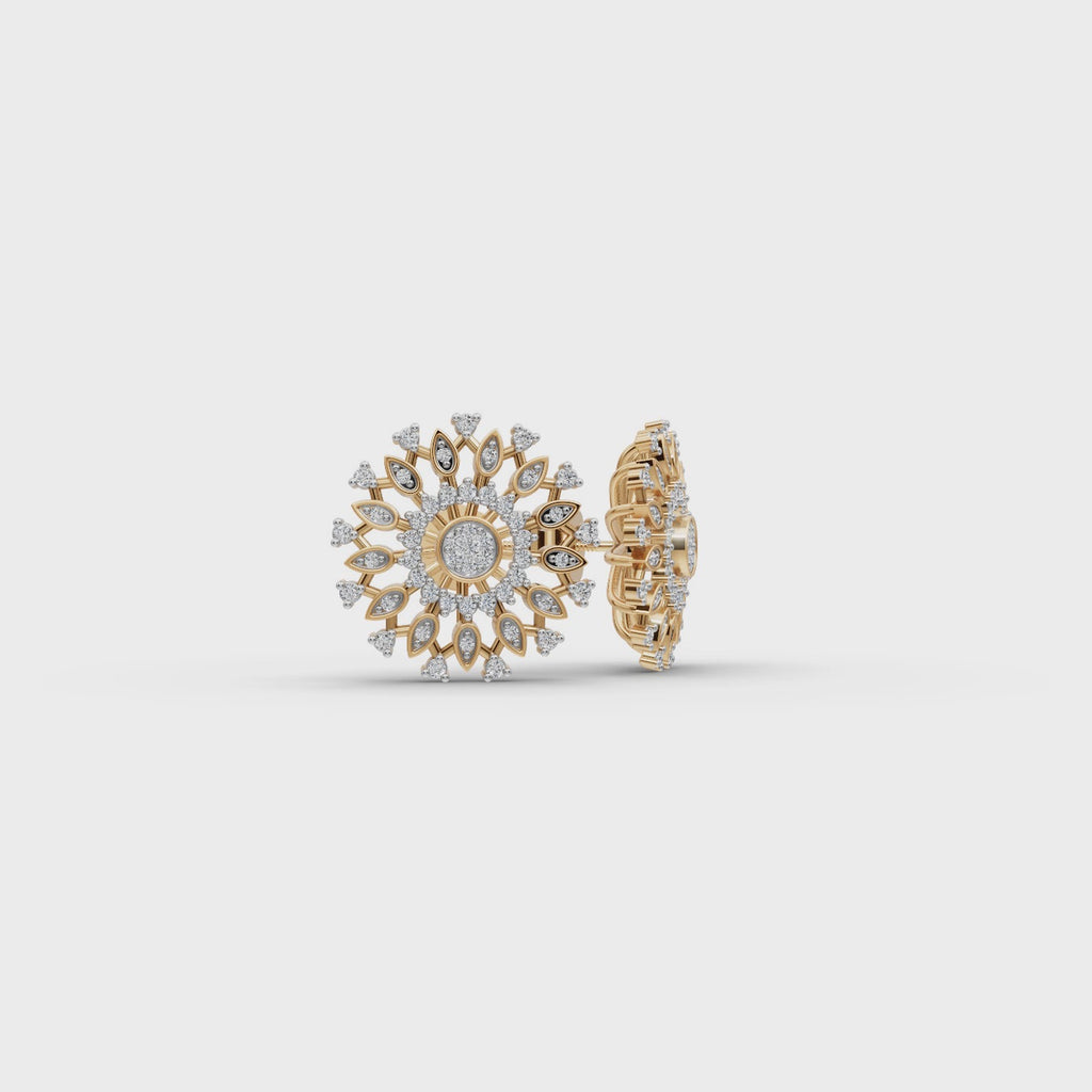 Radiant Petal Lab-Grown Diamond Earrings