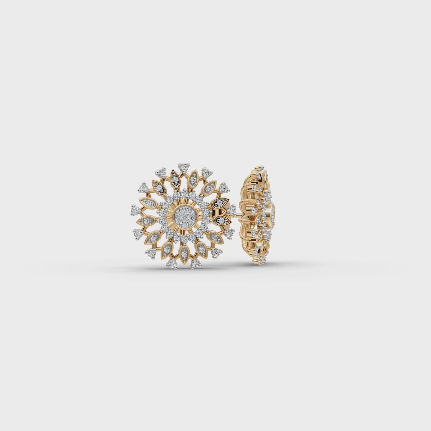 Radiant Petal Lab-Grown Diamond Earrings