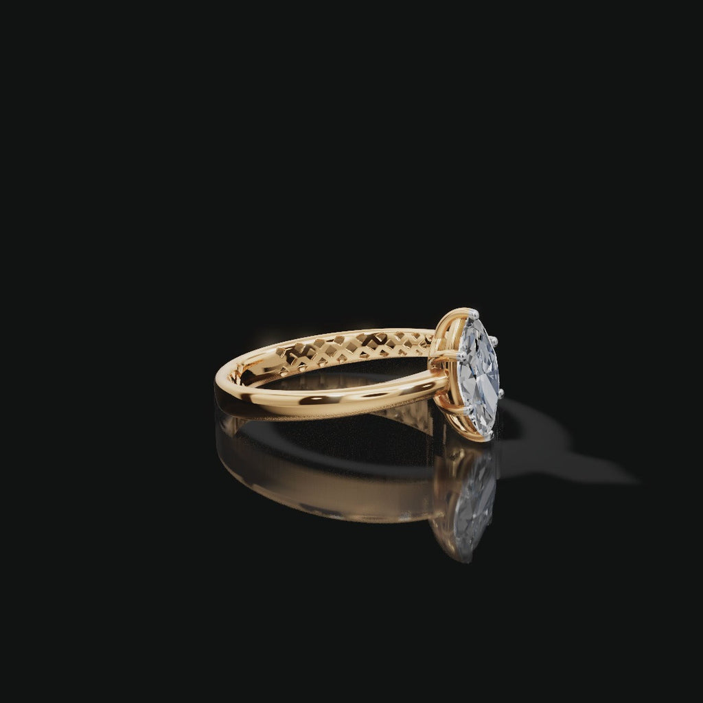 0.75 tcw Marquise Cut Lab-Grown Diamond Ring