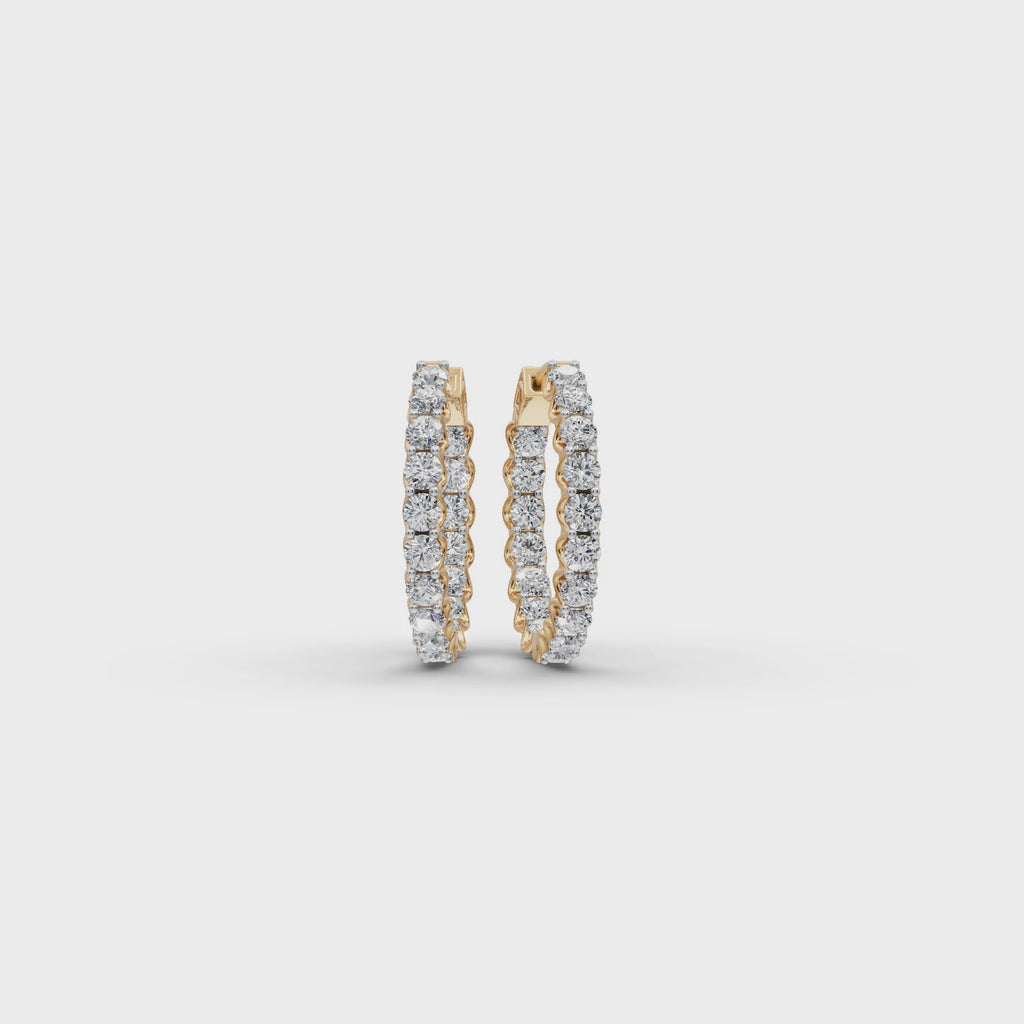 1.50 ct Lab-Grown Diamond Round Hoop EarHoops Earring