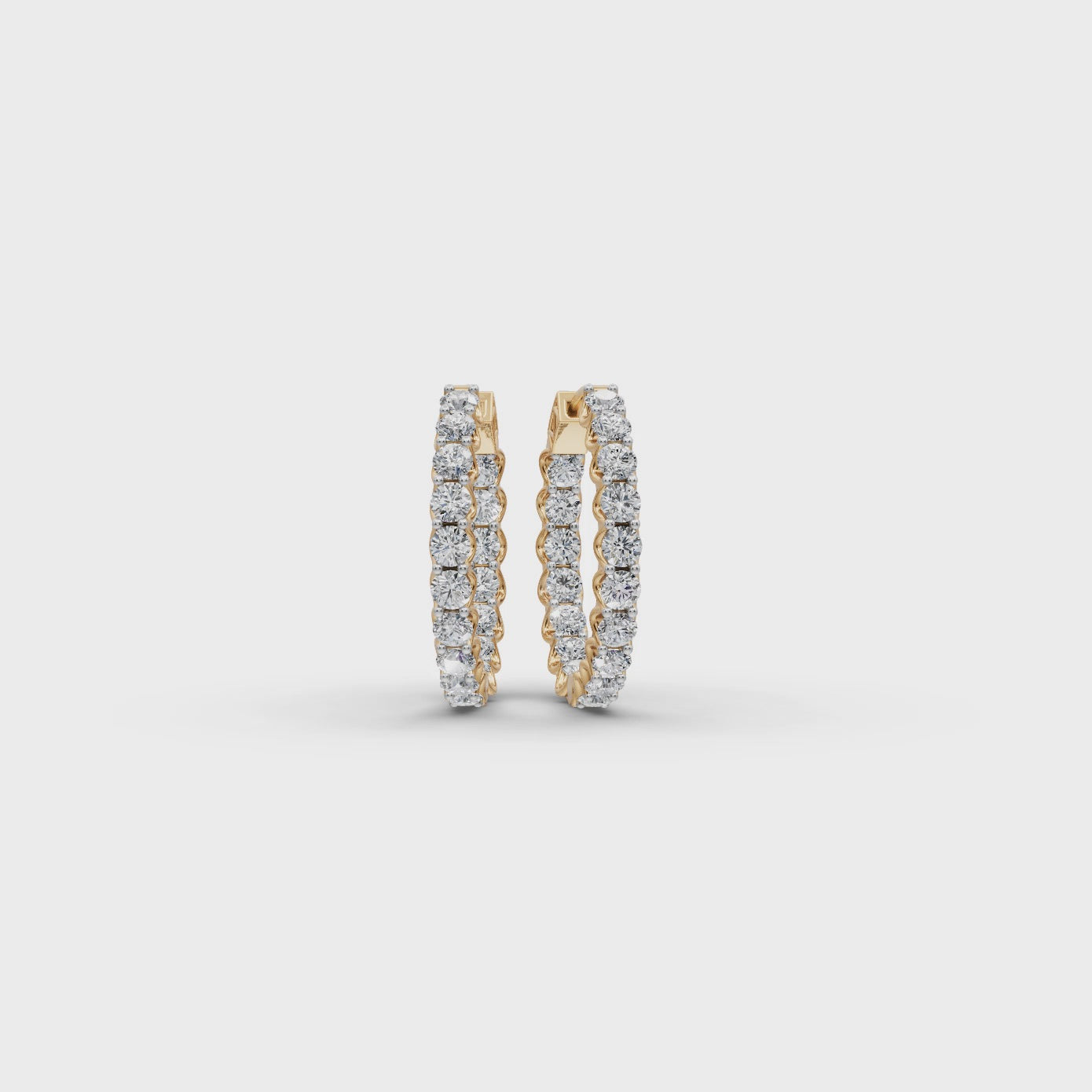 1.50 ct Lab-Grown Diamond Round Hoop EarHoops Earring